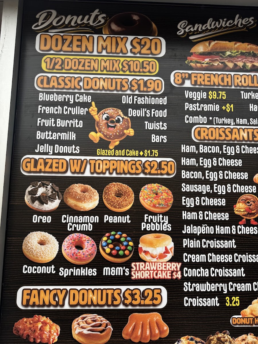 B & B Donuts Menu - Image 1